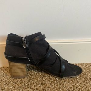 Blowfish Peep Toe Heeled Bootie - size 8